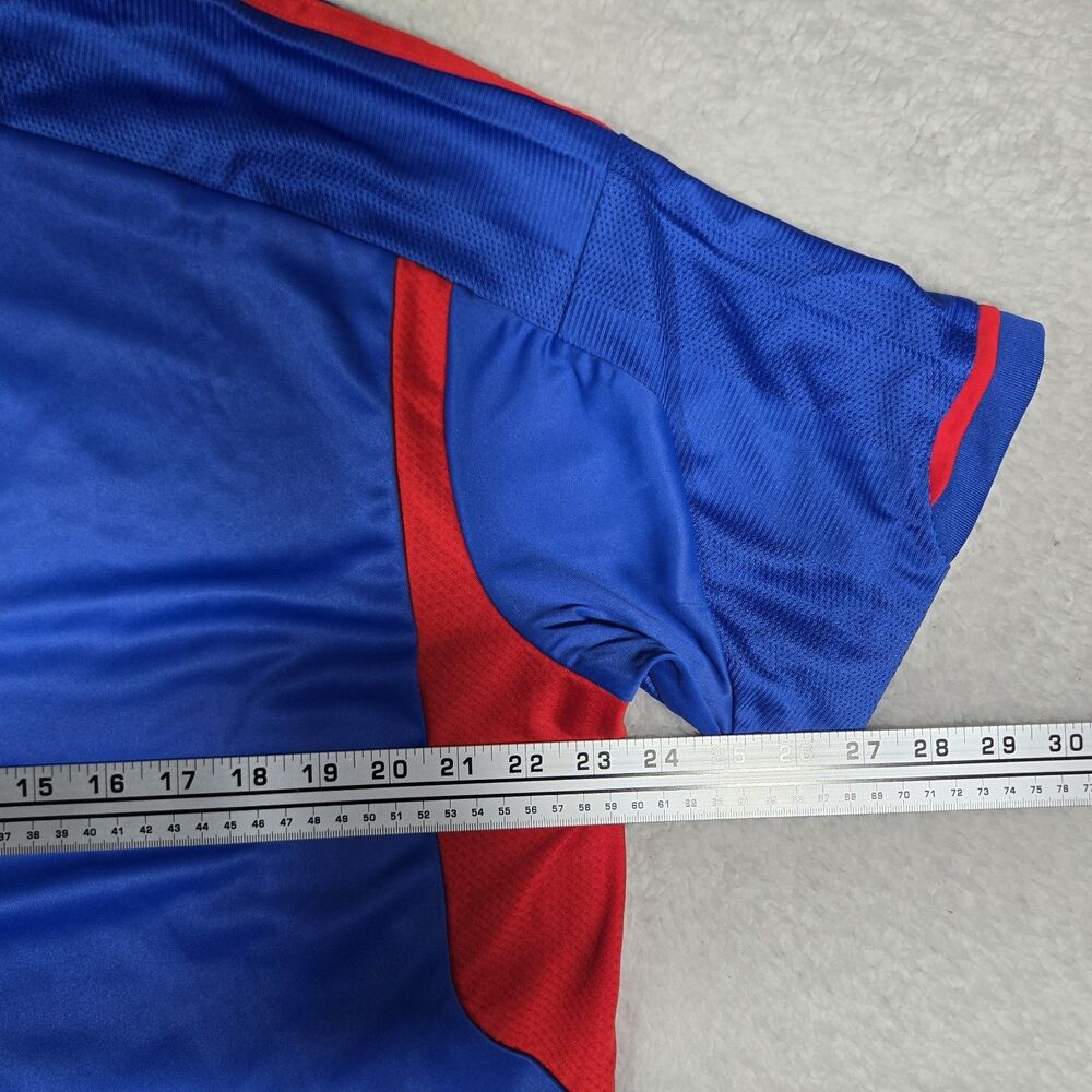 Adidas Olympique Lyonnais 2023-24 Away Jersey Blue Red IB0907 Mens XL Slim Fit - Picture 8 of 9
